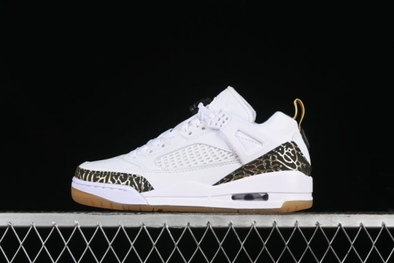 Nike Jordan Spizike Low Casual Shoes with Cracked Leather Design - HJ9019-100