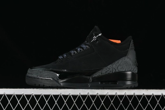 Nike Air Jordan 3 Retro Basketball Shoes in Midnight Black - CT8532-001