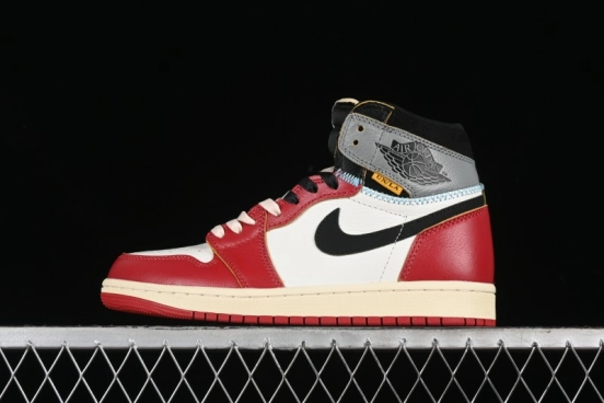 Nike Union x Air Jordan 1 Retro High Basketball Shoes with Chicago-Inspired Colorway - HV8563-600