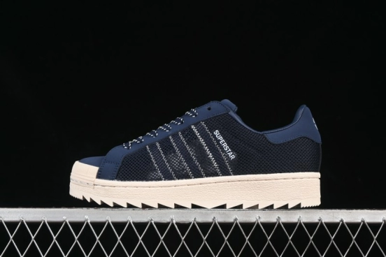Adidas Clot x Superstar Shell Toe Casual Sneakers with Serrated Edge Design - IH3644