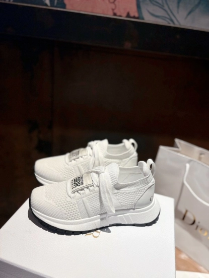 2025 Unisex Dior White Knit Mesh Sneakers LY00260