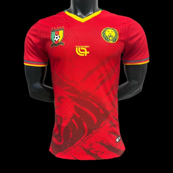 Player Version 2025 Cameroon Away Red Jersey