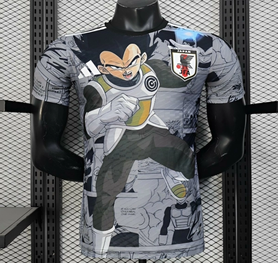 Player Version 2025 Japan National Team Dragon Ball Z Vegeta Grey with Anime Graphic Jersey