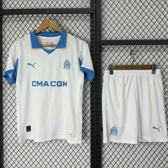 25/26 Kids Olympique Marseille Home Jersey