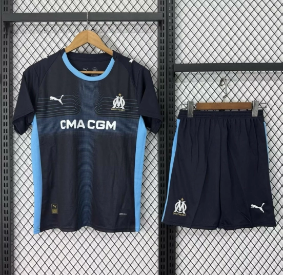 25/26 Kids Olympique Marseille Away Jersey