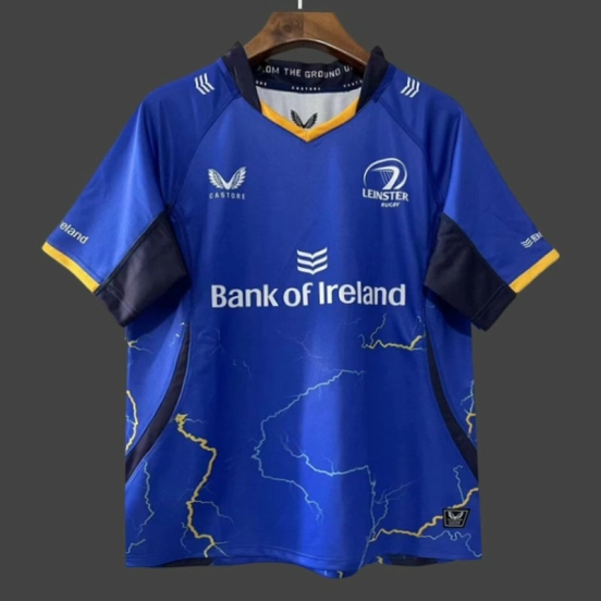25/26 Leinster Rugby Blue with Lightning Map Pattern Jersey