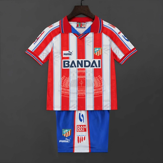 Retro 96/97 Kids Atletico Madrid Home Jersey
